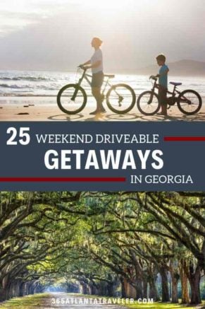 27+ Awesome Drivable Weekend Getaways in Ga. 6 There are so many wonderful vacation destinations that sometimes we forget the ones in our own backyard. There are lots of amazing weekend getaways in Ga. Whether it's hunting alligators, digging for gold, riding into the sunset, watching a show or just spending a lazy day on the beach digging a hole, Georgia has it all. Need some vacation ideas for quick weekend getaways? Here are 25+ fabulous family weekend getaways. The best part, they are all around five hours or less from Atlanta.